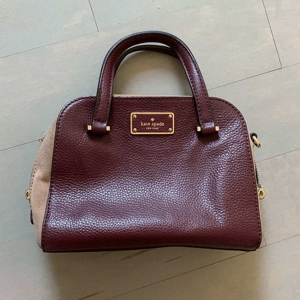 Kate Spade purse | wine rosy/beige